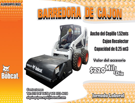 alquiler de minicargadores barredora cajon